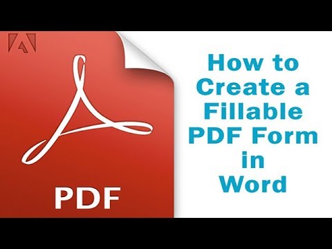 How To Create A Fillable Pdf